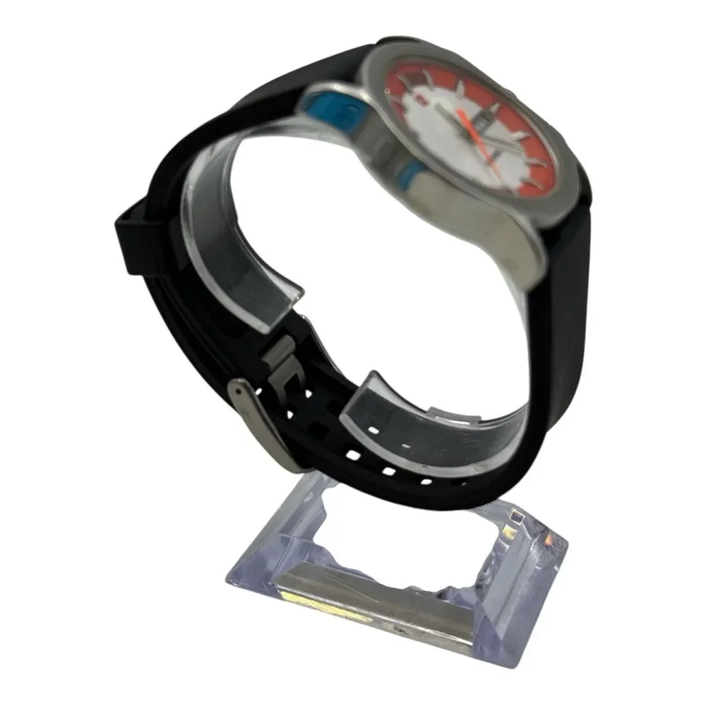 Diesel Watch Series 111 DZ-4035 Orange Mens Black Rubber Band